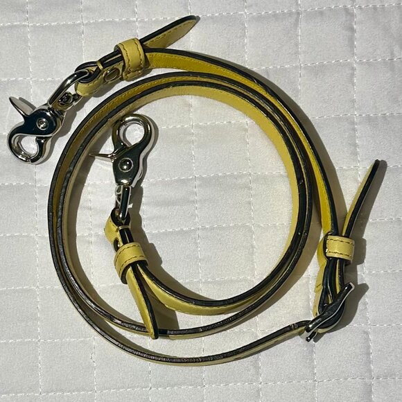 COACH 70th Anniversary Legacy Stripe Yellow Leather & Silver Willis19132 - Picture 15 of 16